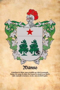 Escudo heráldico del apellido MANSO