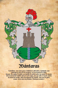 Escudo heráldico del apellido MANTARAS