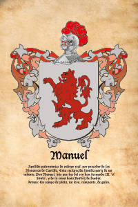 Escudo heráldico del apellido MANUEL