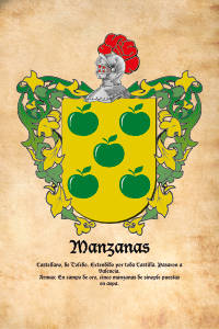 Escudo heráldico del apellido MANZANAS