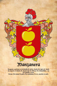 Escudo heráldico del apellido MANZANERA