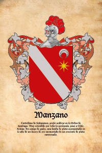 Escudo heráldico del apellido MANZANO