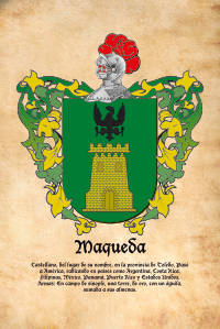 Escudo heráldico del apellido MAQUEDA