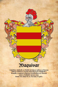 Escudo heráldico del apellido Maquivar