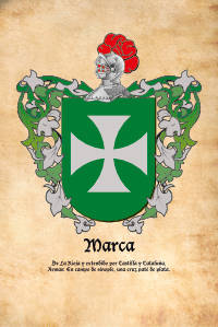 Escudo heráldico del apellido MARCA