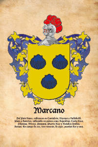 Escudo heráldico del apellido MARCANO
