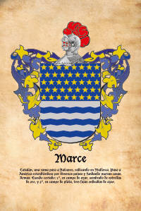 Escudo heráldico del apellido MARCE