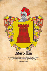Escudo heráldico del apellido MARCELLAN