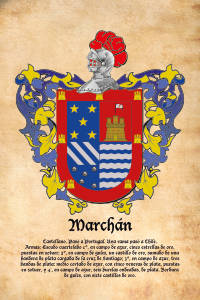 Escudo heráldico del apellido MARCHAN