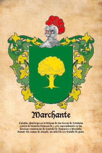 Escudo heráldico del apellido MARCHANTE