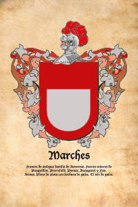 Escudo heráldico del apellido MARCHES