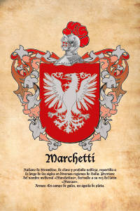 Escudo heráldico del apellido MARCHETTI