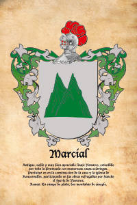 Escudo heráldico del apellido MARCIAL