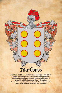 Escudo heráldico del apellido MARDONES