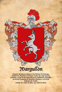Escudo heráldico del apellido MARGULLON