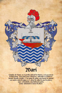 Escudo heráldico del apellido MARI