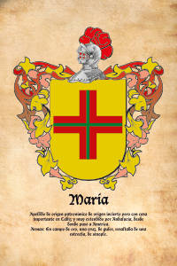 Escudo heráldico del apellido MARIA