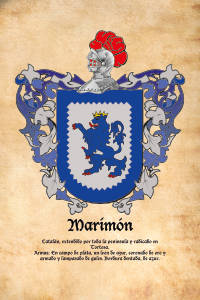 Escudo heráldico del apellido MARIMON