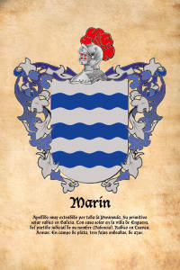 Escudo heráldico del apellido MARIN