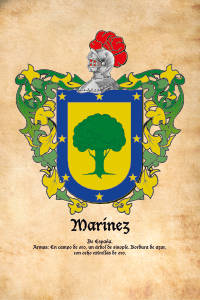 Escudo heráldico del apellido MARINEZ