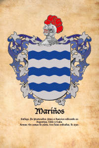 Escudo heráldico del apellido MARIÑOS