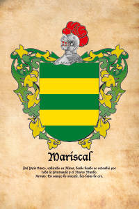 Escudo heráldico del apellido MARISCAL