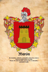 Escudo heráldico del apellido MARON