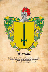 Escudo heráldico del apellido MARONE