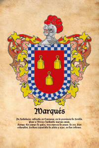 Escudo heráldico del apellido MARQUES