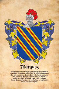 Escudo heráldico del apellido MARQUEZ