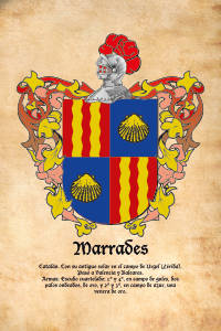 Escudo heráldico del apellido MARRADES
