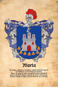 Escudo heráldico del apellido MARTA