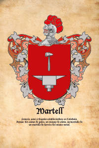 Escudo heráldico del apellido MARTELL