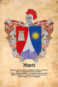 Escudo heráldico del apellido MARTI