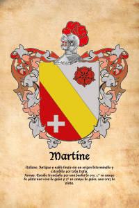 Escudo heráldico del apellido MARTINE