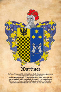 Escudo heráldico del apellido MARTINES