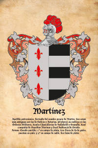 Escudo heráldico del apellido MARTINEZ