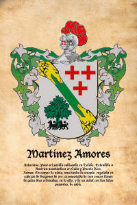 Escudo heráldico del apellido Martínez Amores
