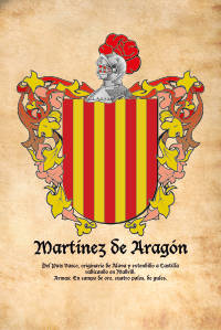 Escudo heráldico del apellido Martínez de Aragón