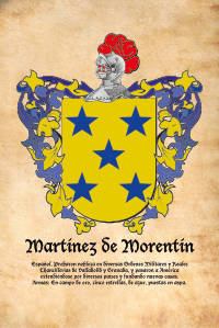 Escudo heráldico del apellido MARTINEZ DE MORENTIN