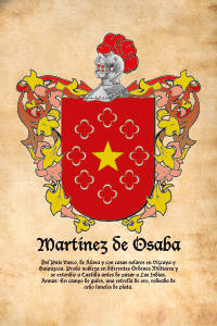 Escudo heráldico del apellido MARTÍNEZ DE OSABA