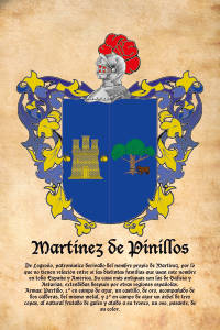Escudo heráldico del apellido MARTINEZ DE PINILLOS