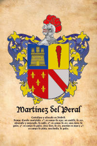 Escudo heráldico del apellido Martínez del Peral