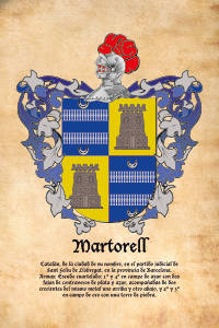 Escudo heráldico del apellido MARTORELL