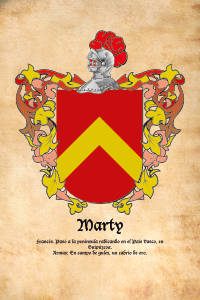 Escudo heráldico del apellido MARTY