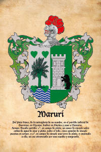 Escudo heráldico del apellido MARURI