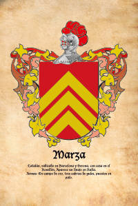 Escudo heráldico del apellido MARZA