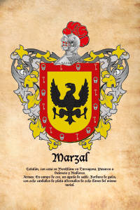 Escudo heráldico del apellido MARZAL
