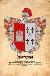 Escudo heráldico del apellido MARZANA
