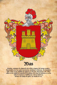 Escudo heráldico del apellido MAS